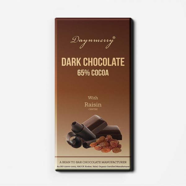 65% Dark chocolate with raisins